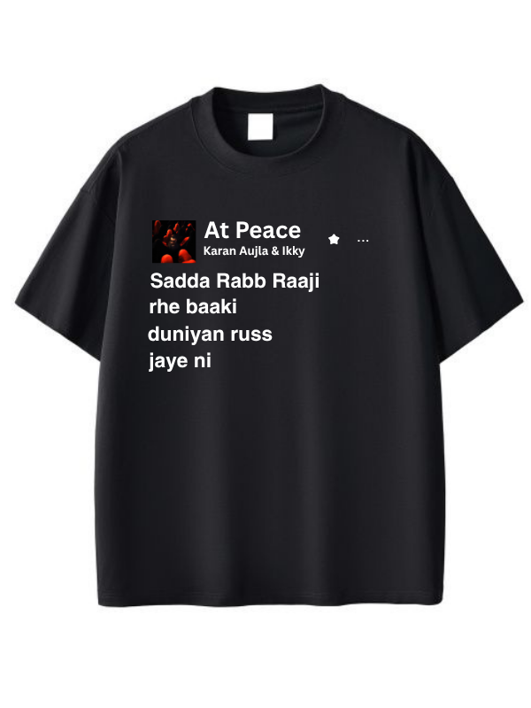 At Peace Karan Aujla Oversized T-Shirt