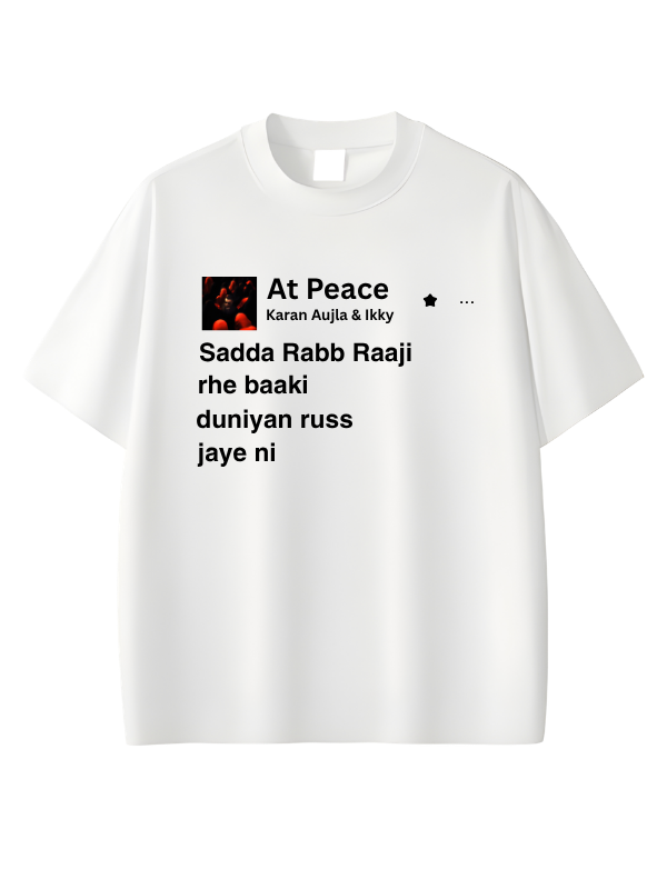 At Peace Karan Aujla Oversized T-Shirt